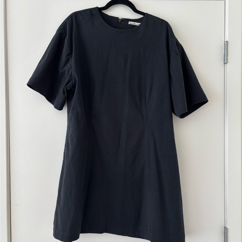 Abercrombie & Fitch Black Mini Shirt Dress